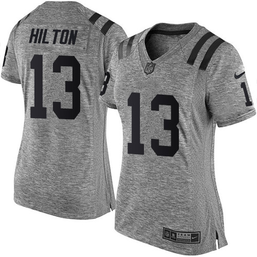 Women's Elite T.Y. Hilton Nike Jersey Gray - #13 Gridiron NFL Indianapolis Colts